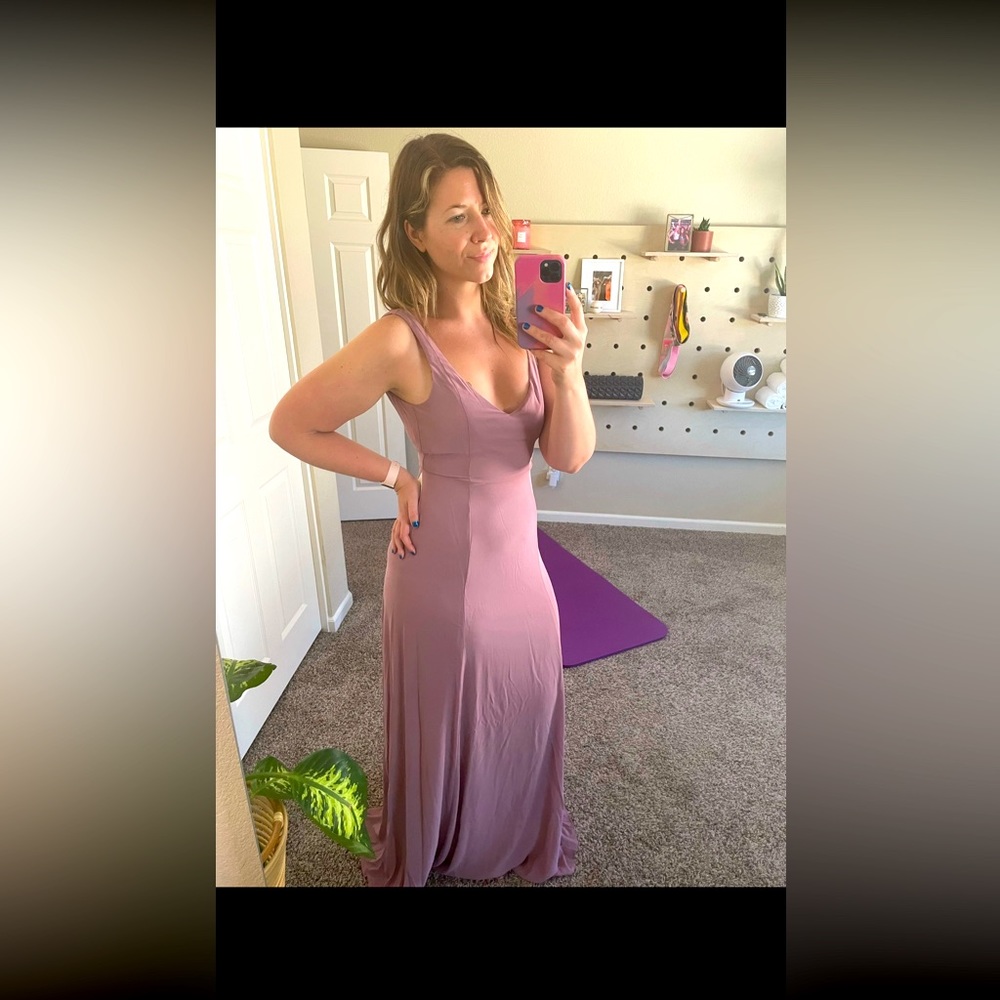 Show Me Your MuMu Maxi Bridesmaid Dress Mauve Pink
